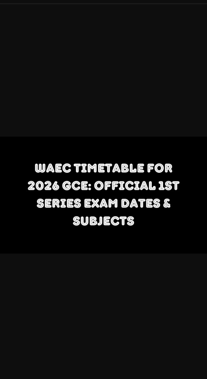 Waec timetable for 2026