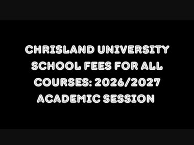 Chrisland University School Fees For All Courses 2026