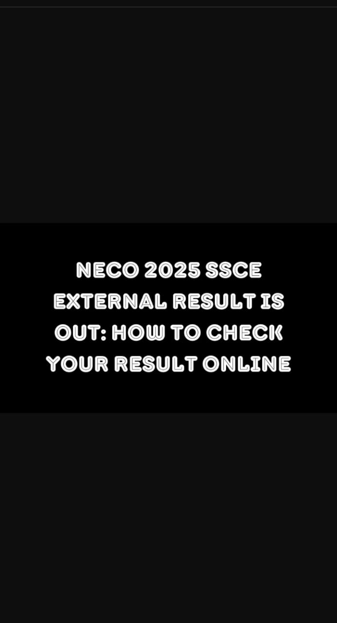 NECO 2025 SSCE External Result