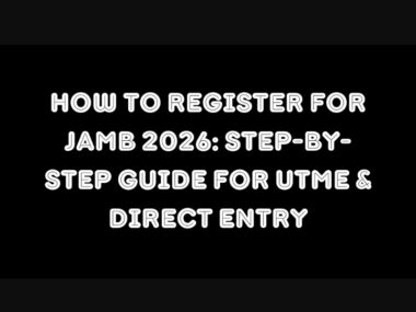 How to Register for JAMB 2026