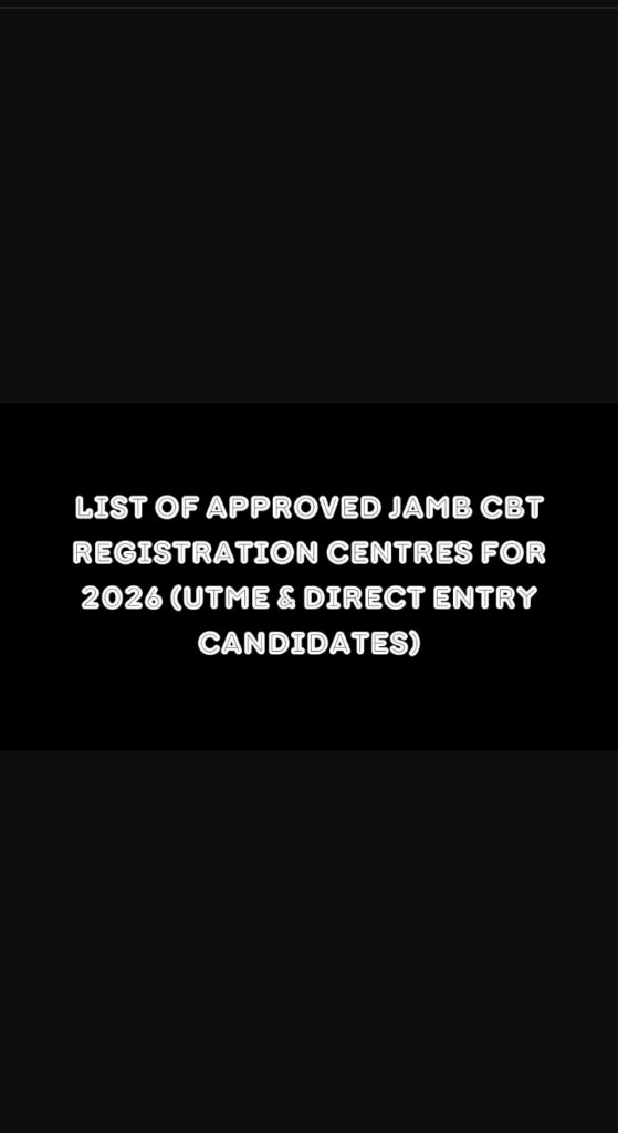 approved jamb cbt registration centers for 2026
