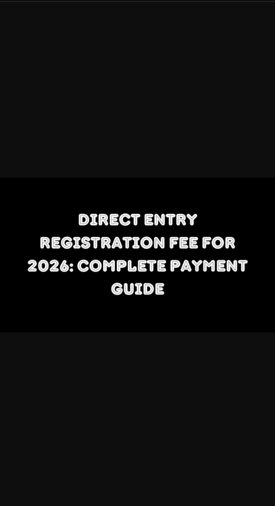 direct entry registration fee for 2026
