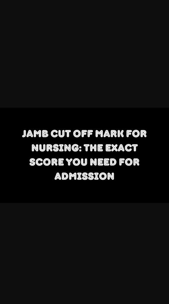 Cut Off Mark For Nursing
