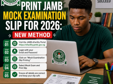 How To Print JAMB Mock Examination Slip For 2026: New Method